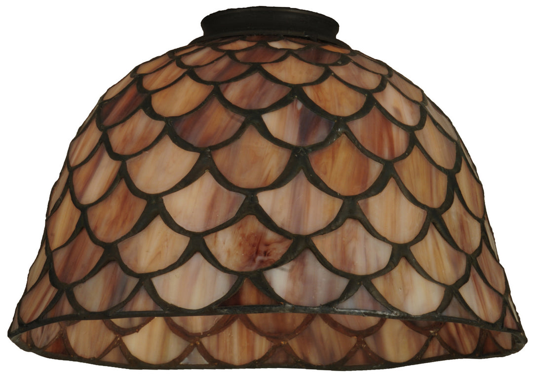 Meyda Tiffany Lighting 65168 Tiffany Fishscale Shade Lamp Shade Multicolored