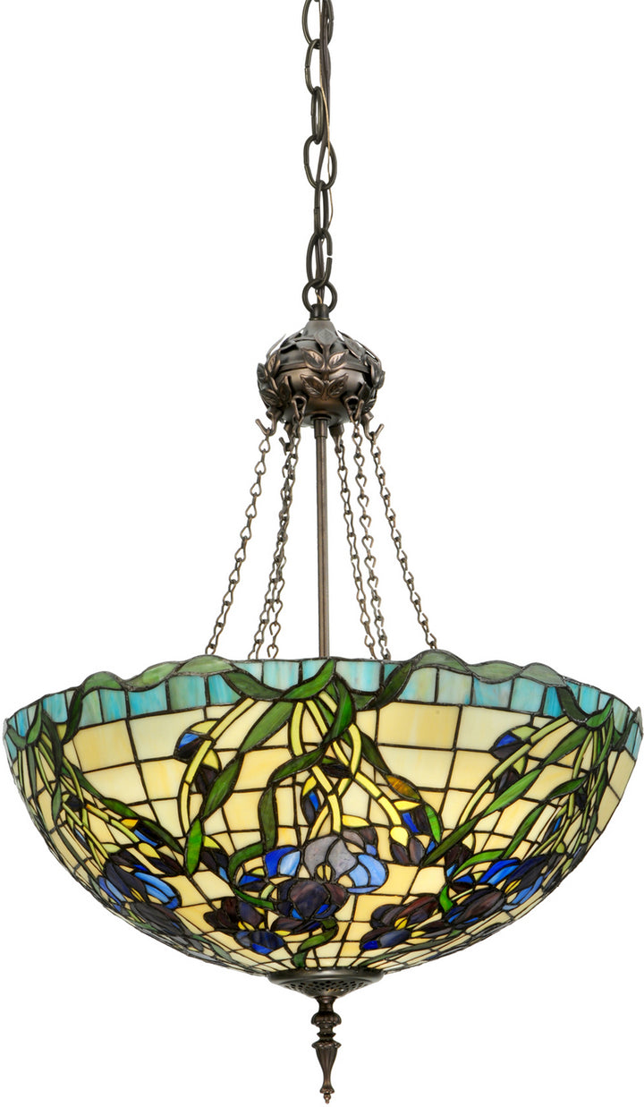 Meyda Tiffany Iris 65965 Pendant Light - Antique Copper