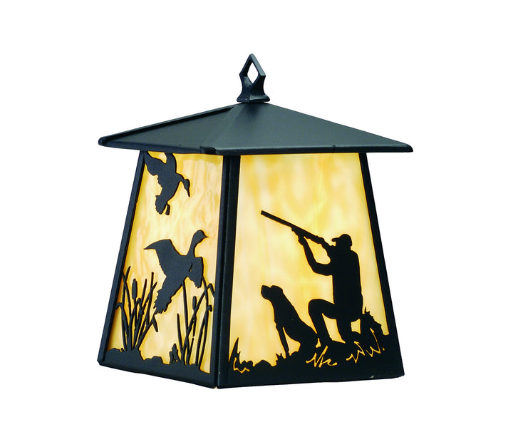 Meyda Tiffany Lighting 82645 Duck Hunter One Light Wall Sconce Outdoor Black