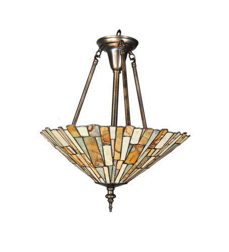 Meyda Tiffany Delta 99681 Pendant Light - Antique Brass