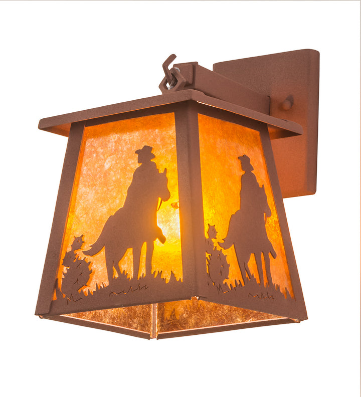 Meyda Tiffany Lighting 82662 Cowboy One Light Wall Sconce Outdoor Bronze / Dark