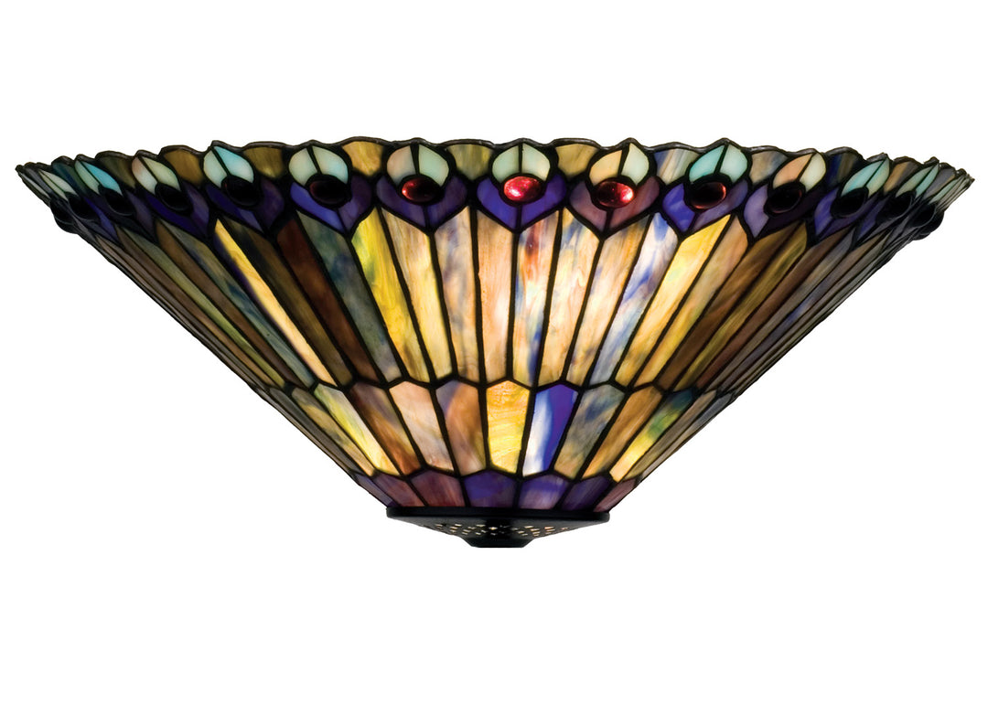 Meyda Tiffany Tiffany Jeweled Peacock 82882 Wall Light - Green/Blue Purple/Blue Purple/Blue Purple