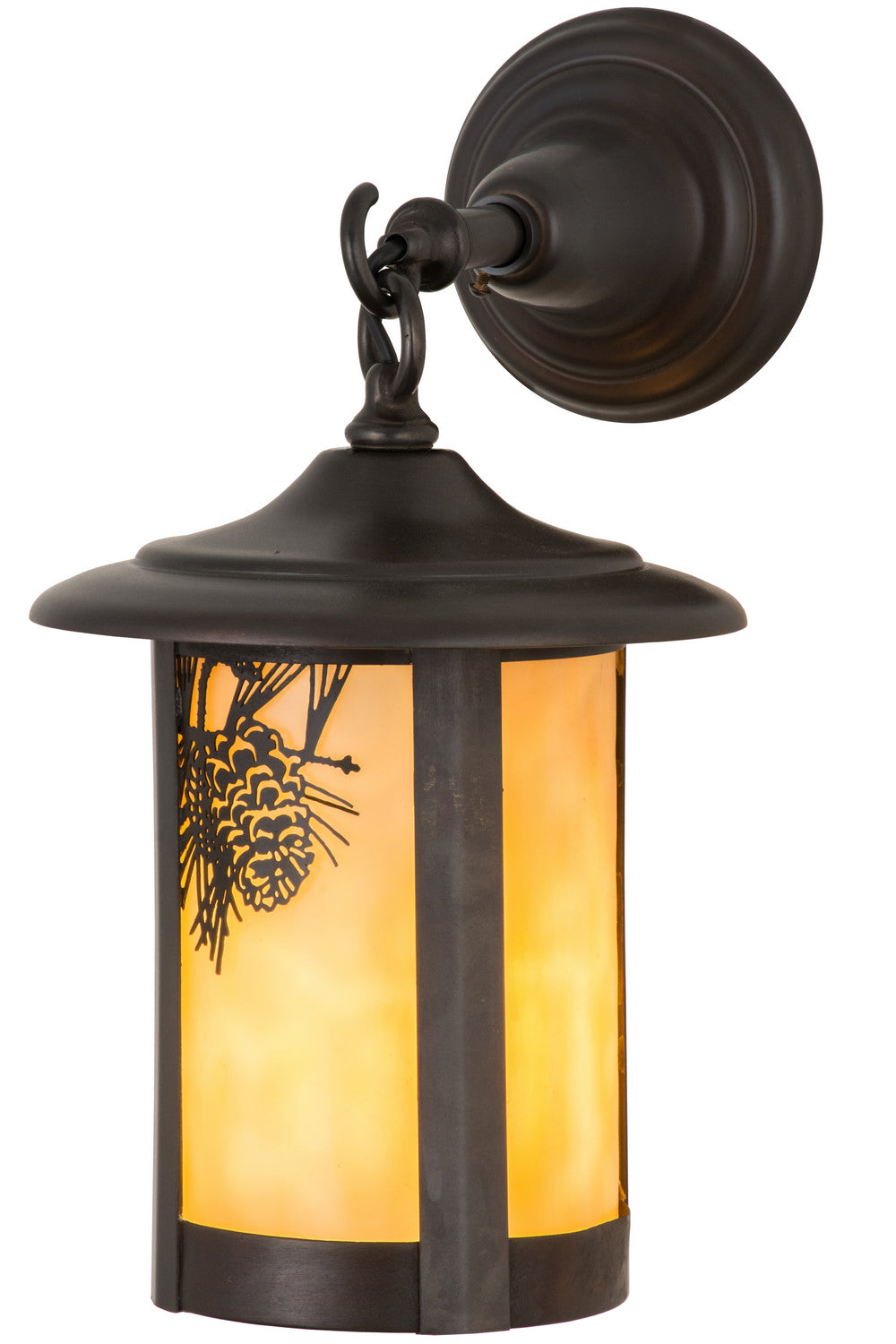 Meyda Tiffany Lighting 90973 Fulton One Light Wall Sconce Outdoor Bronze / Dark