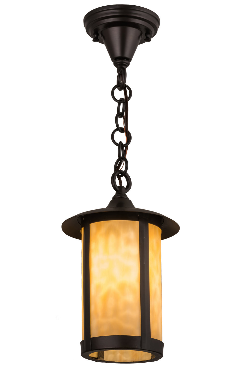 Meyda Tiffany Lighting 99117 Fulton One Light Pendant Outdoor Bronze / Dark