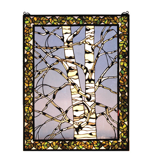 Meyda Tiffany Lighting 66636 Birch Tree In Winter Window Mirror Bronze / Dark