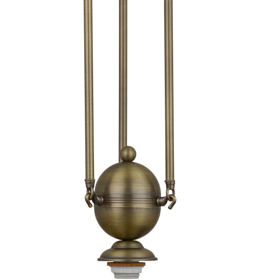 Meyda Tiffany Lighting 666611 Hyde Park One Light Pendant Hardware Utility Light Bronze / Dark