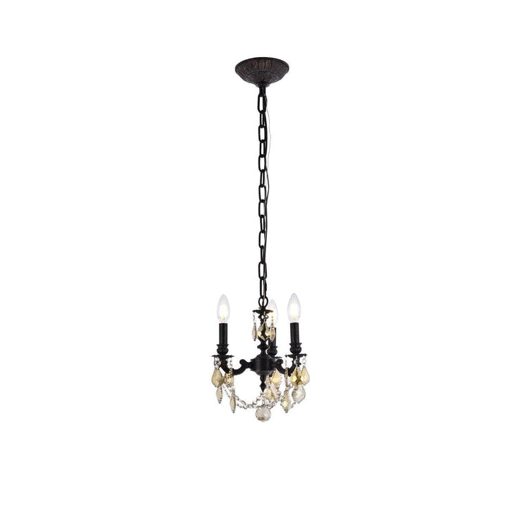 Elegant Lillie 9103D10DB/RC Chandelier Light - Dark Bronze