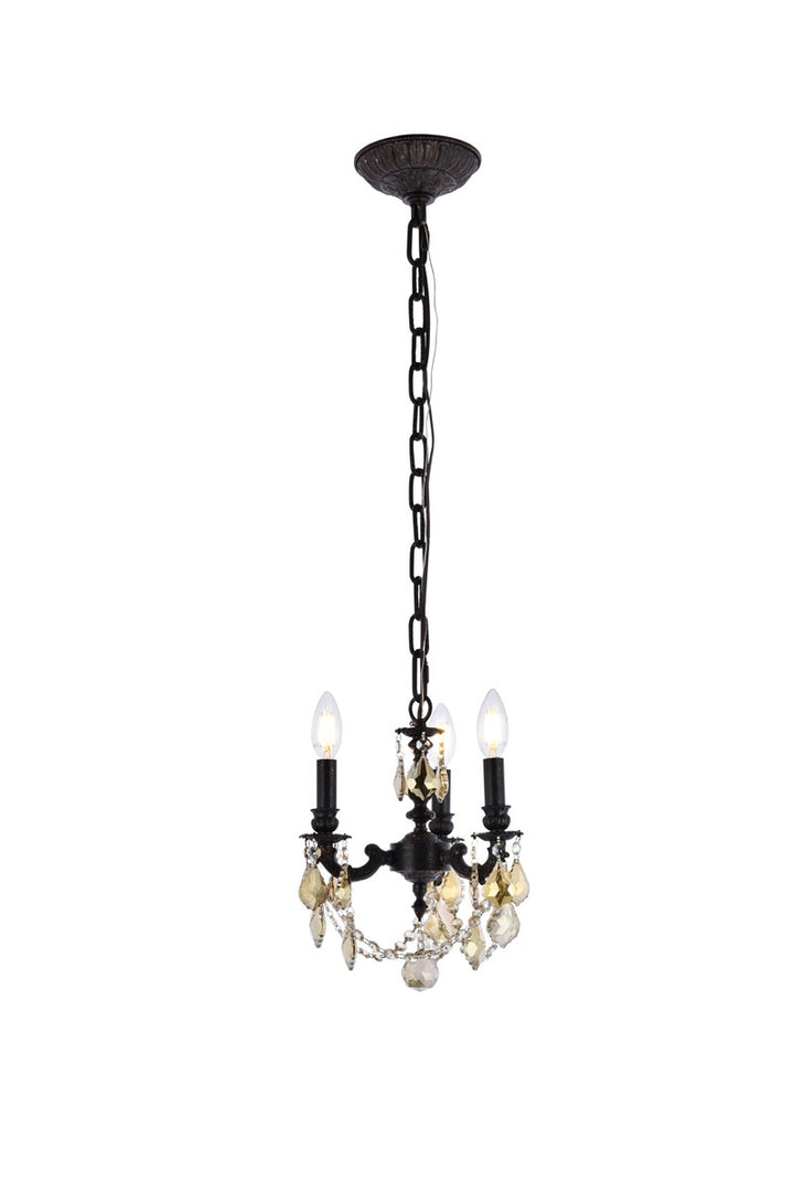 Elegant Lillie 9103D10DB/RC Chandelier Light - Dark Bronze