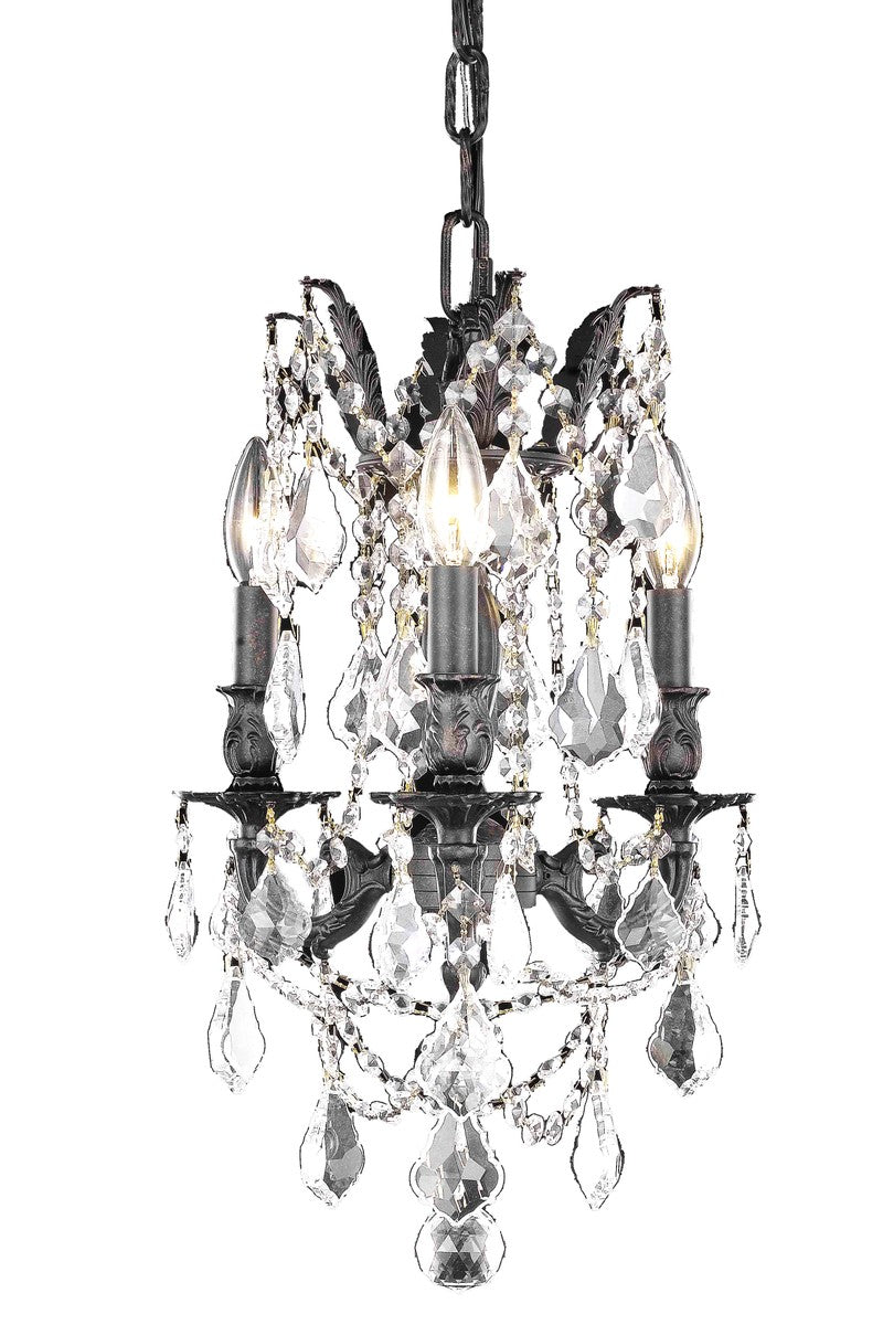 Elegant Rosalia 9203D13DB/RC Chandelier Light - Dark Bronze