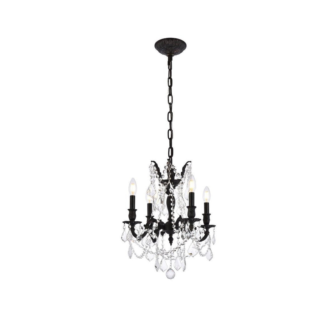 Elegant Rosalia 9204D17DB/RC Chandelier Light - Dark Bronze