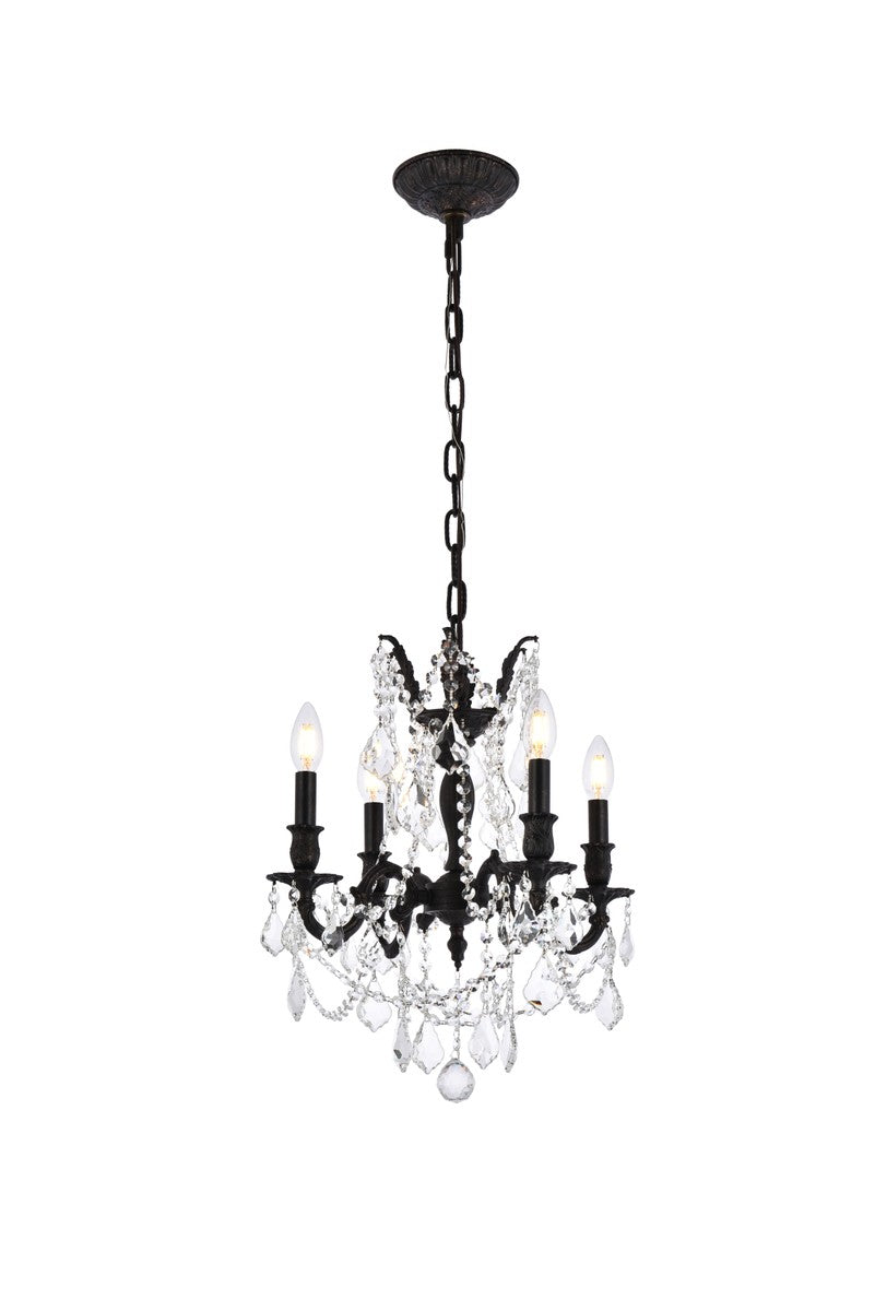 Elegant Rosalia 9204D17DB/RC Chandelier Light - Dark Bronze