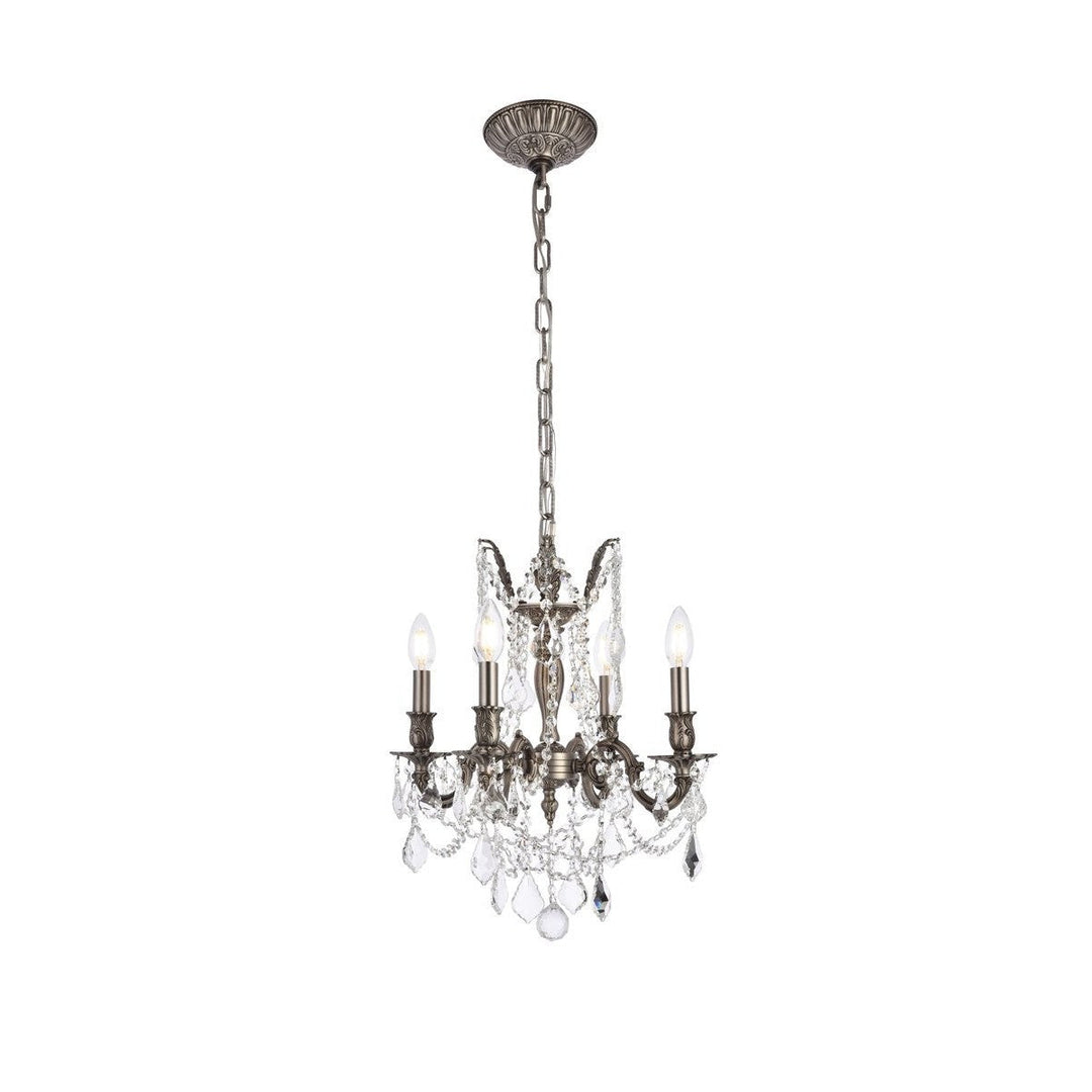 Elegant Rosalia 9204D17PW/RC Chandelier Light - Pewter