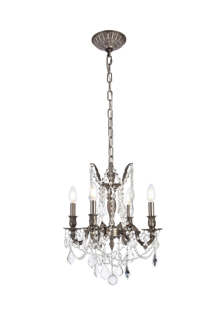 Elegant Rosalia 9204D17PW/RC Chandelier Light - Pewter