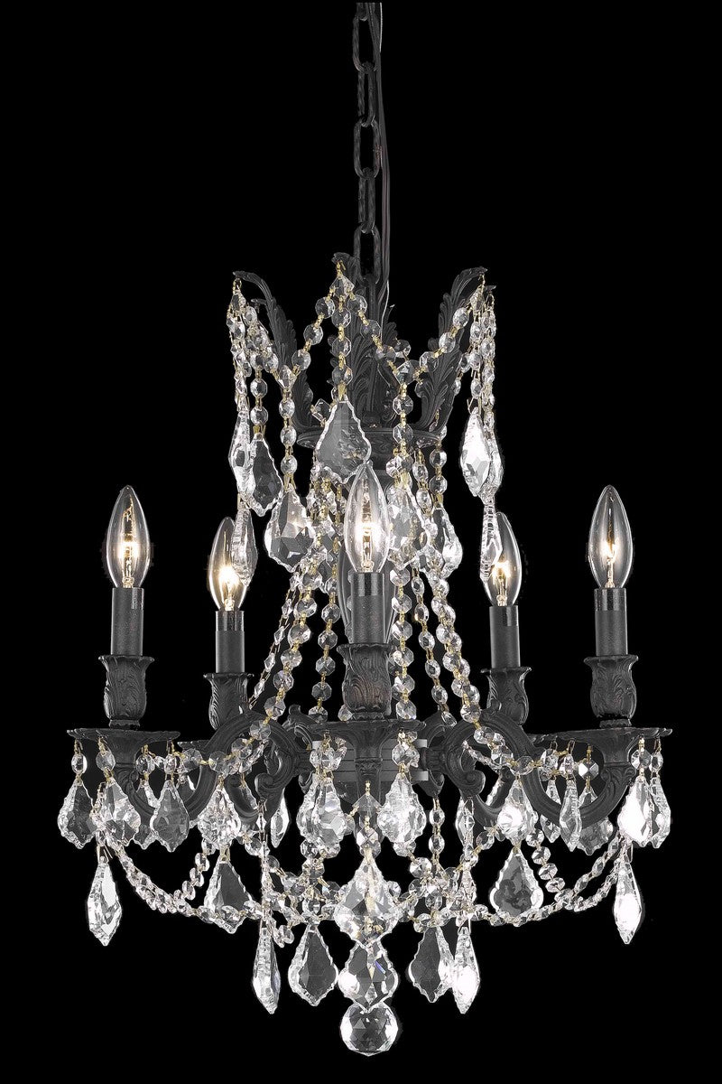 Elegant Rosalia 9205D18DB/RC Chandelier Light - Dark Bronze