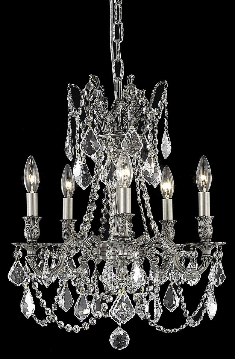 Elegant Rosalia 9205D18PW/RC Chandelier Light - Pewter