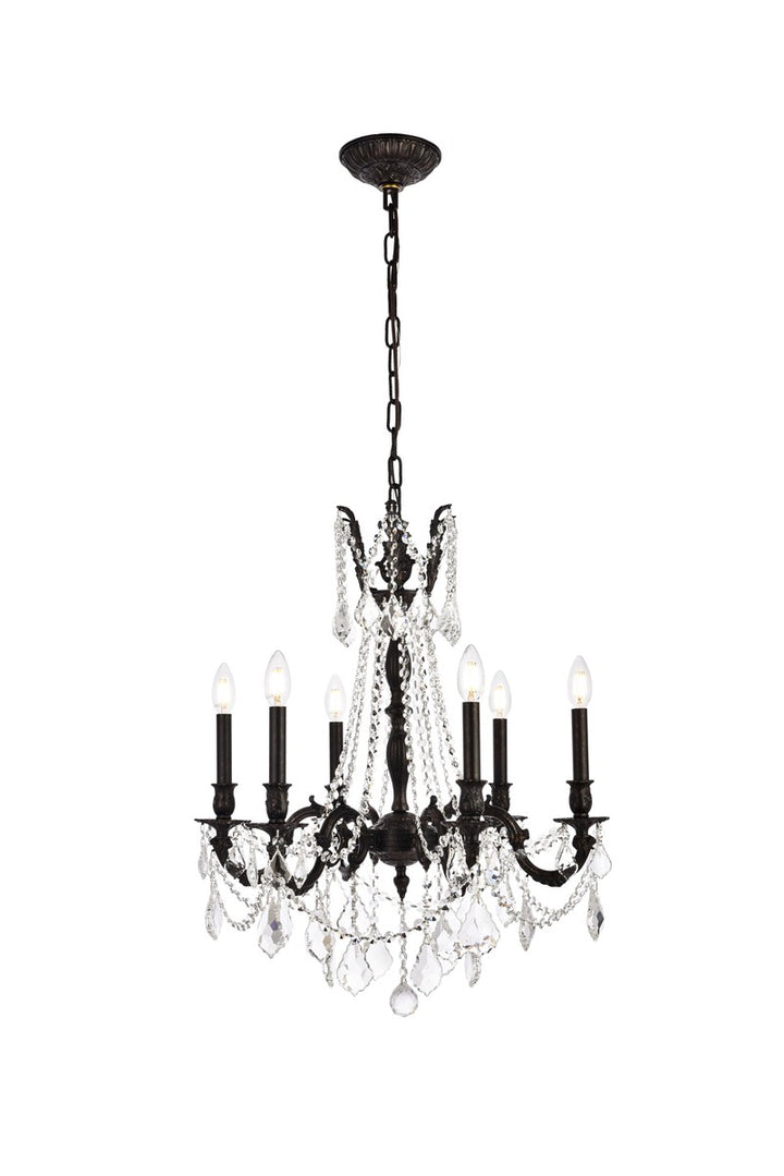 Elegant Rosalia 9206D23DB/RC Chandelier Light - Dark Bronze