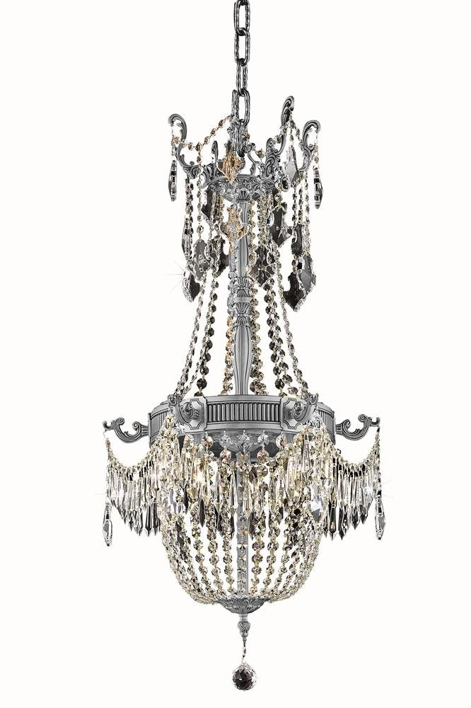 Elegant Esperanza 9306D18PW/RC Chandelier Light - Pewter