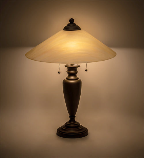 Meyda Tiffany Lighting 66753 Saturn Two Light Table Lamp Lamp Bronze / Dark