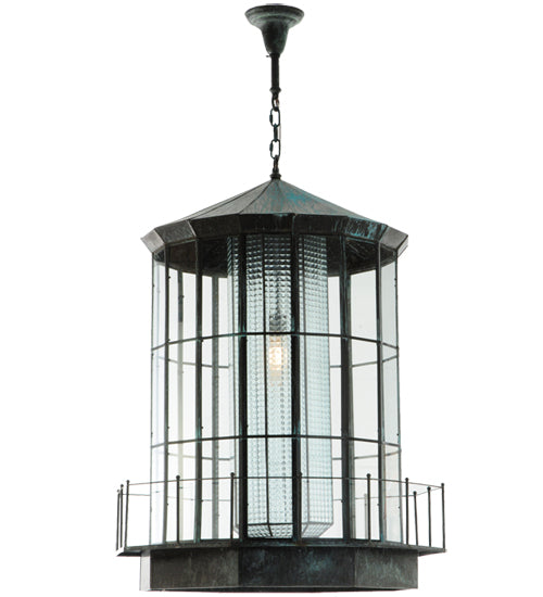 Meyda Tiffany Lighting 66801 Lighthouse One Light Pendant Outdoor Bronze / Dark