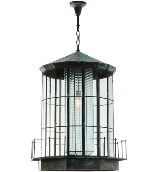 Meyda Tiffany Lighting 66801 Lighthouse One Light Pendant Outdoor Bronze / Dark