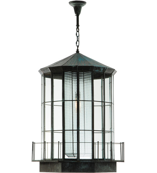 Meyda Tiffany Lighting 66801 Lighthouse One Light Pendant Outdoor Bronze / Dark