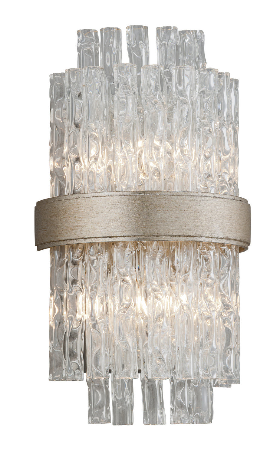 Corbett Chime 204-12 Wall Sconce Light - Silver Leaf Polished Stainless