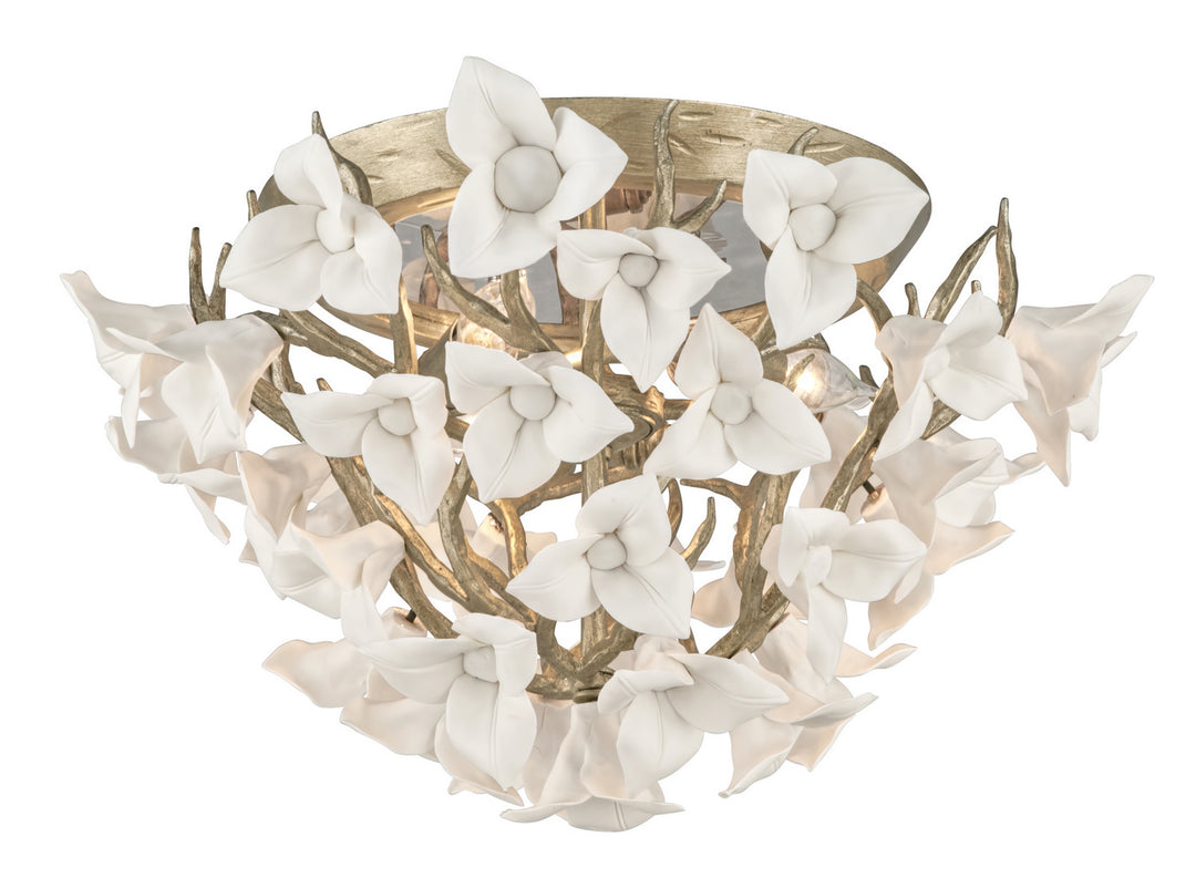 Corbett Lily 211-34 Ceiling Light - Enchanted Silver Leaf