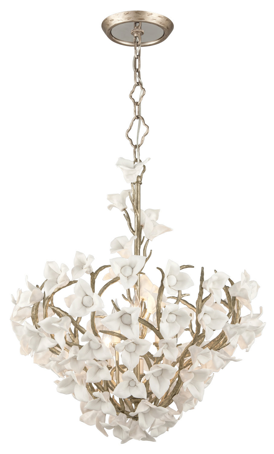 Corbett Lily 211-47 Pendant Light - Enchanted Silver Leaf