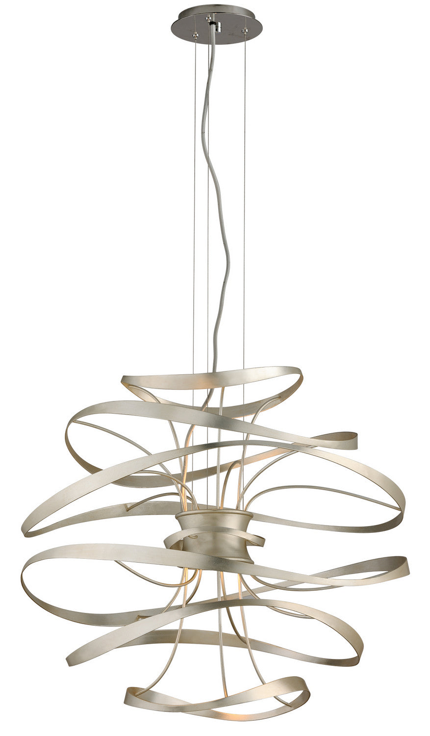 Corbett Calligraphy 213-42 Pendant Light - Silver Leaf Polished Stainless