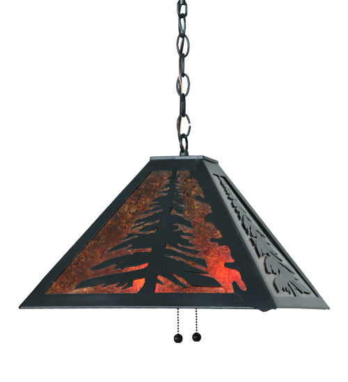 Meyda Tiffany Tall Pines 66895 Pendant Light - Craftsman Brown