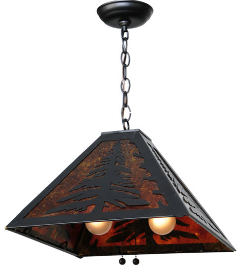 Meyda Tiffany Tall Pines 66895 Pendant Light - Craftsman Brown