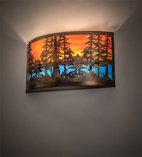 Meyda Tiffany Tall Pines 66935 Wall Light - Antique Copper