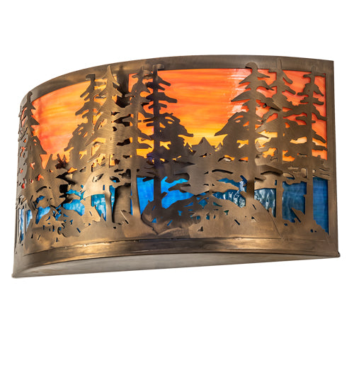 Meyda Tiffany Tall Pines 66935 Wall Light - Antique Copper