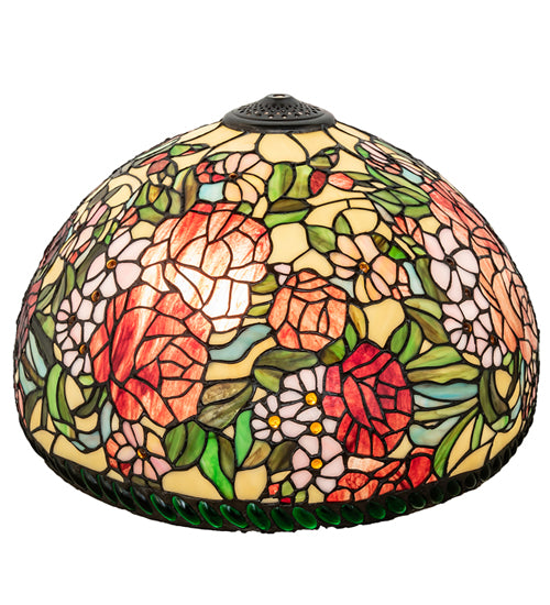 Meyda Tiffany Lighting 67092 Romance Rose Shade Lamp Shade Bronze / Dark