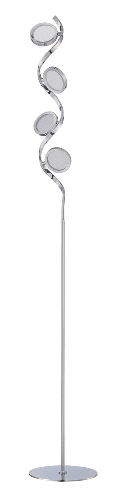 Kendal Lighting FL4092-CH Milan Led Floor Lamp Lamp Chrome