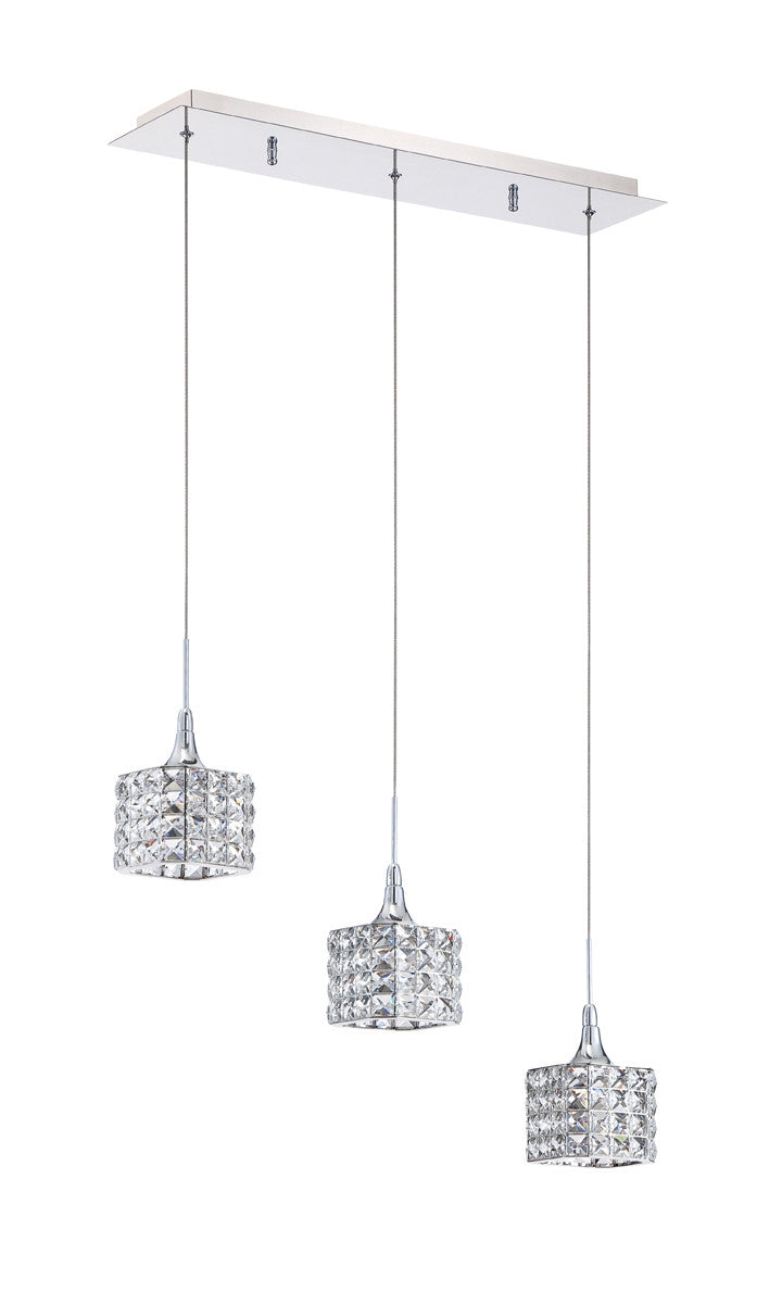 Kendal Shimera PF62-3LBR-CH Pendant Light - Chrome