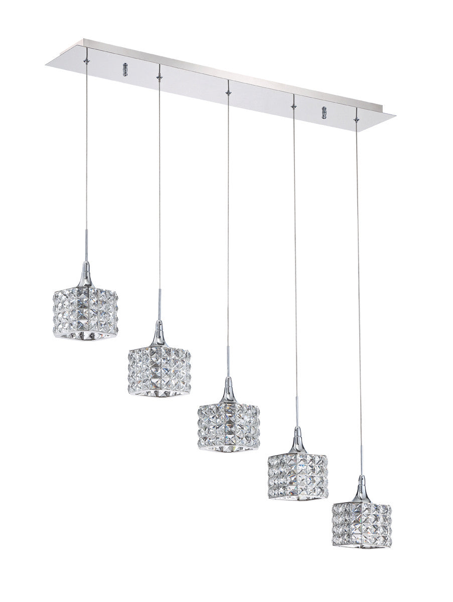 Kendal Shimera PF62-5LBR-CH Pendant Light - Chrome