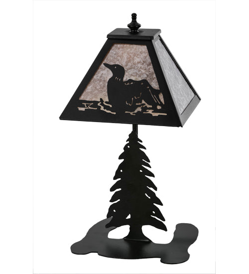 Meyda Tiffany Lighting 67222 Loon One Light Accent Lamp Utility Light Black