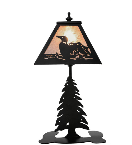 Meyda Tiffany Lighting 67222 Loon One Light Accent Lamp Utility Light Black