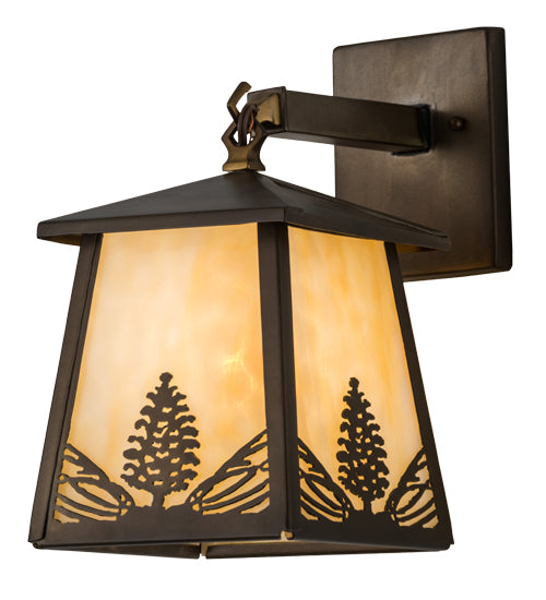 Meyda Tiffany Lighting 67278 Stillwater One Light Wall Sconce Outdoor Copper/Antique/Verde