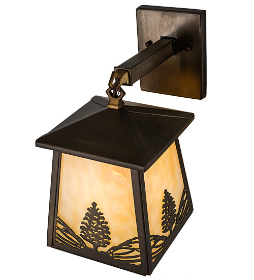 Meyda Tiffany Lighting 67278 Stillwater One Light Wall Sconce Outdoor Copper/Antique/Verde