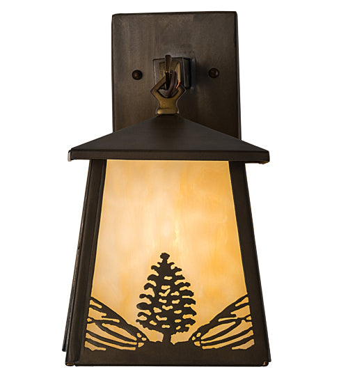 Meyda Tiffany Lighting 67278 Stillwater One Light Wall Sconce Outdoor Copper/Antique/Verde