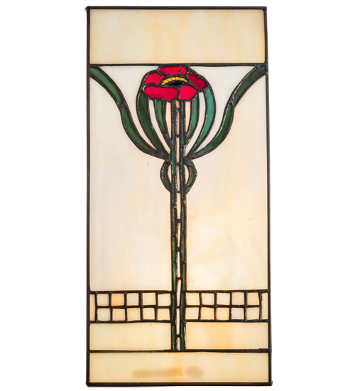 Meyda Tiffany Lighting 67291 Poppy Window Mirror Multicolored