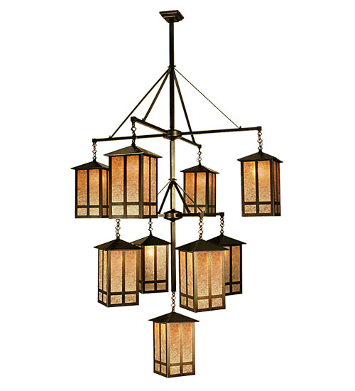 Meyda Tiffany Church Street 67329 Chandelier Light - Craftsman Brown