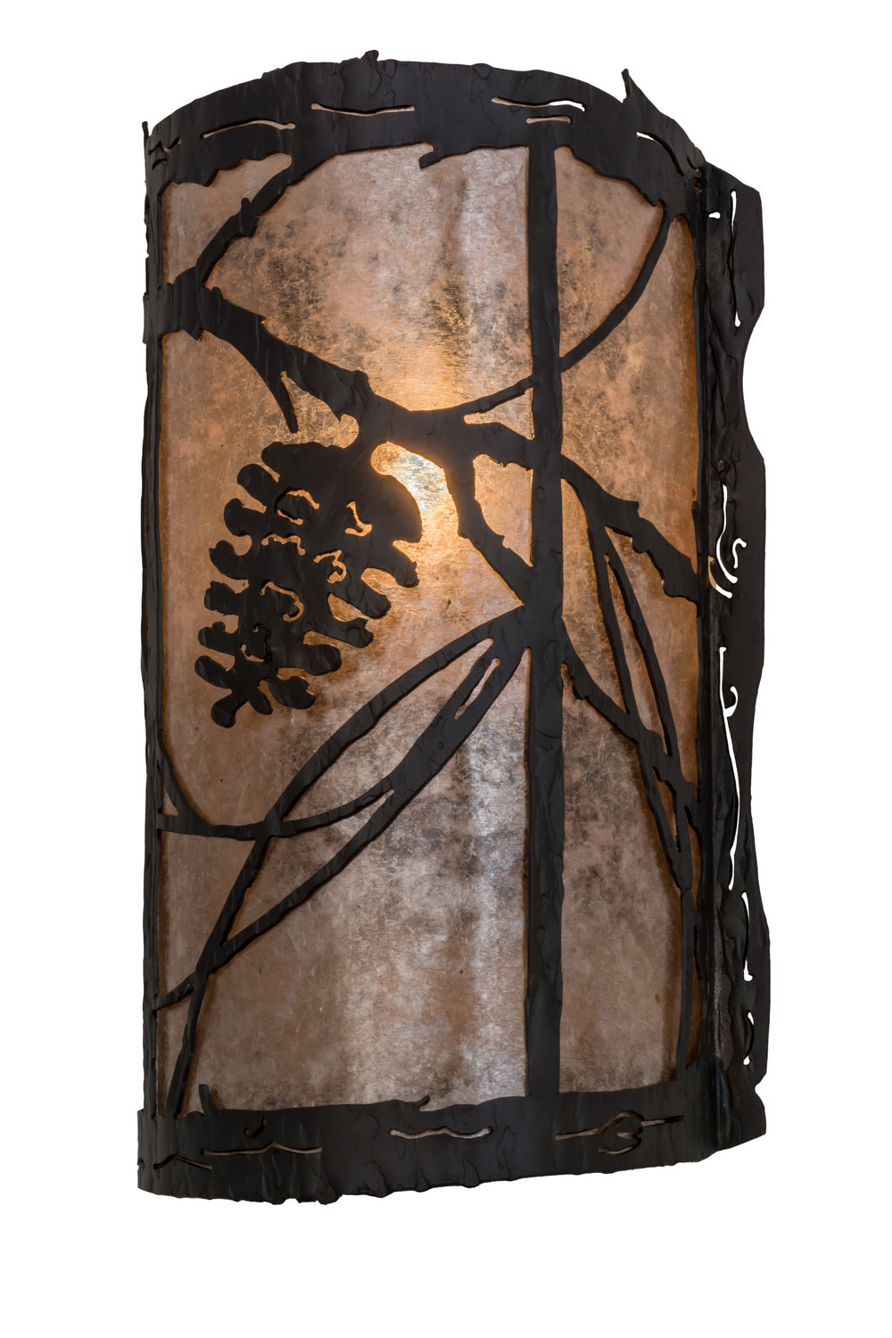 Meyda Tiffany Whispering Pines 170619 Wall Light - Wrought Iron