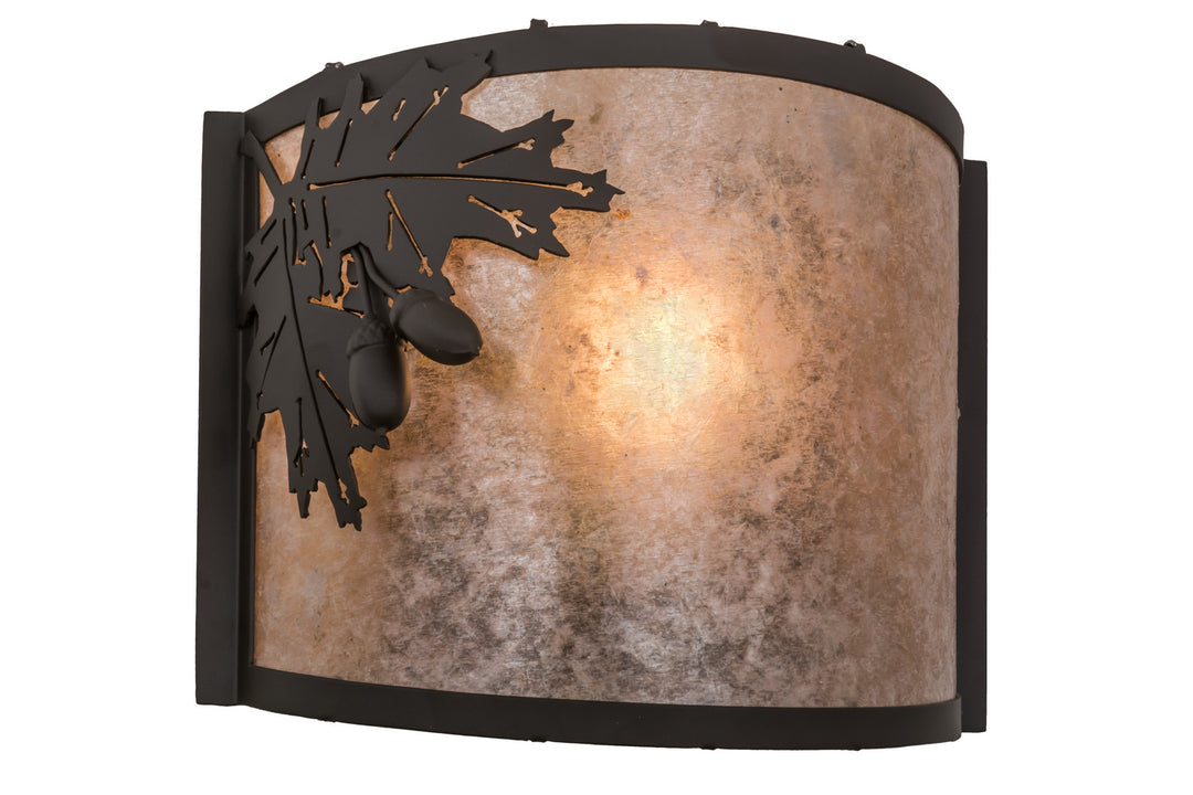 Meyda Tiffany Oak Leaf & Acorn 171858 Wall Light - Oil Rubbed Bronze