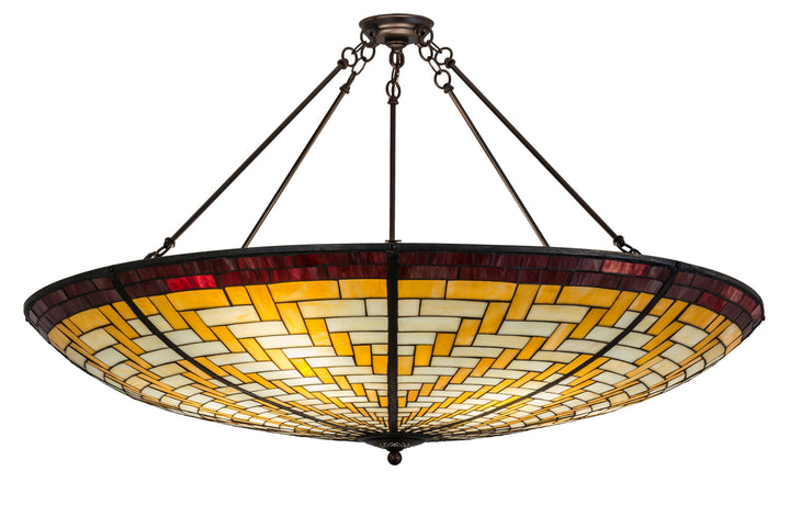 Meyda Tiffany Basket Weave 72653 Pendant Light - Mahogany Bronze