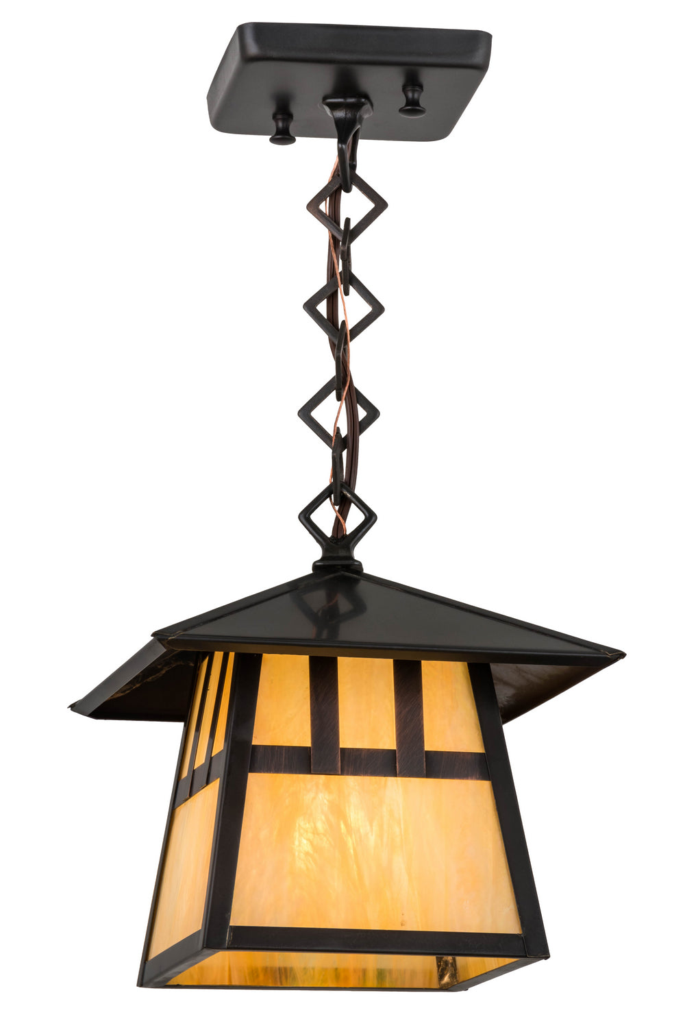 Meyda Tiffany Lighting 92202 Stillwater One Light Pendant Outdoor Bronze / Dark