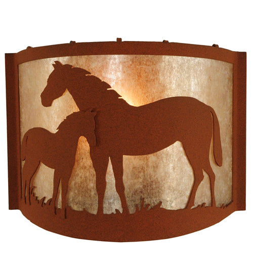 Meyda Tiffany Mare & Foal 67713 Wall Light - Rust