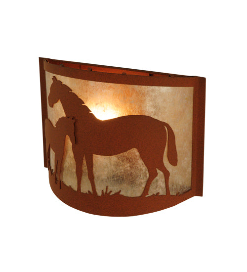 Meyda Tiffany Mare & Foal 67713 Wall Light - Rust